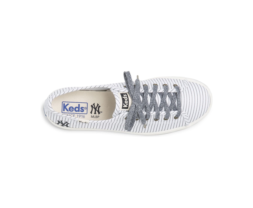 Basket Keds Femme Blanche - Kickstart Mlb® - 082-BZEFQY